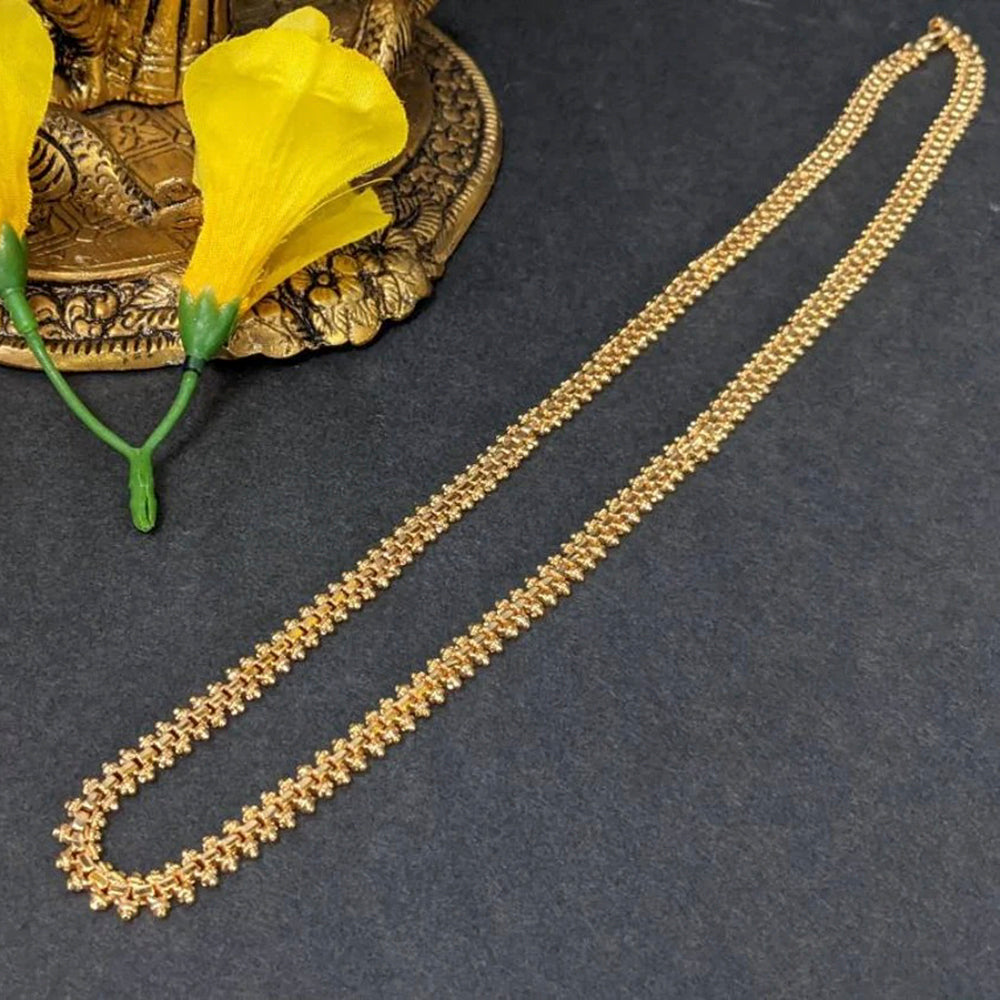 Mahavir Gold Plated Chain