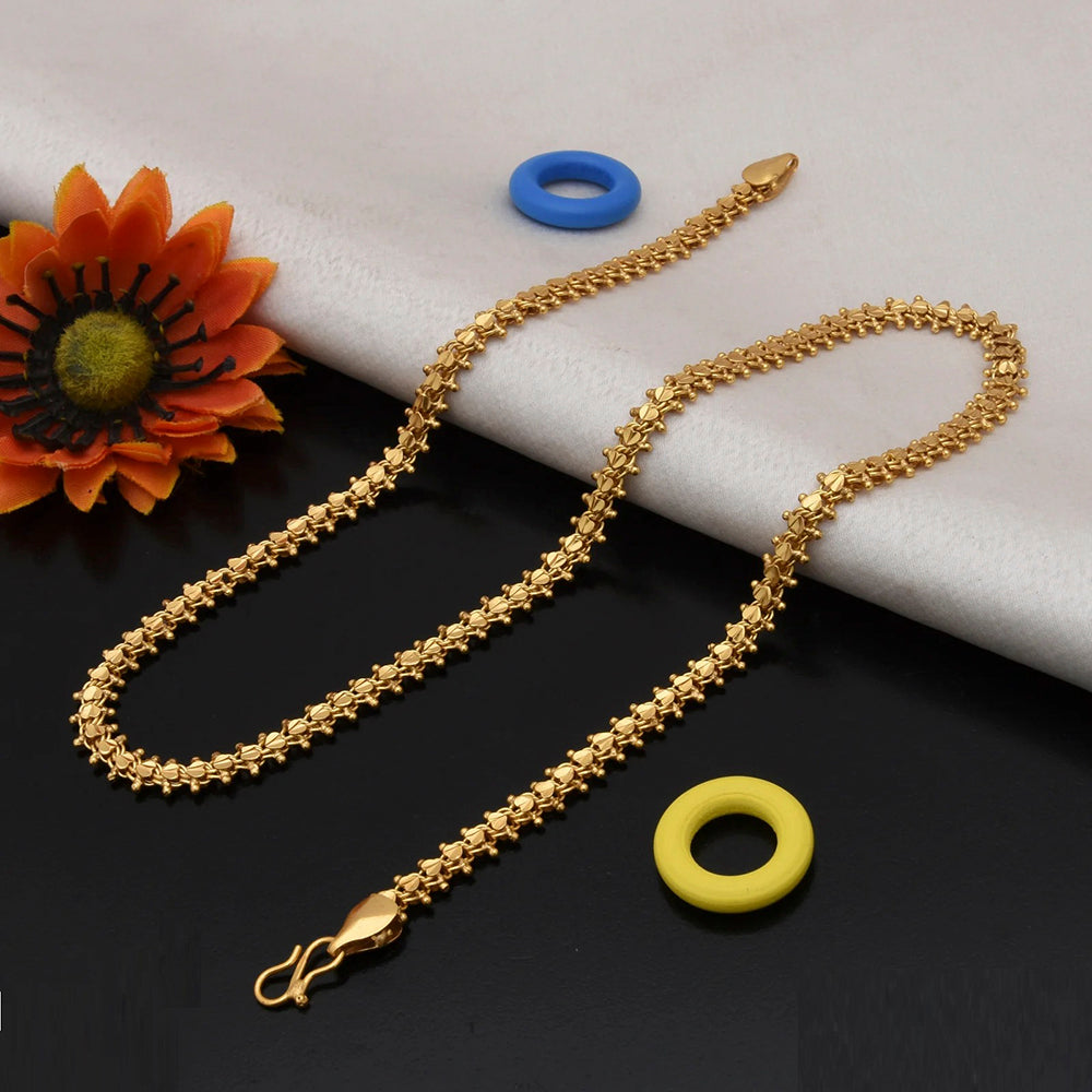 Mahavir Gold Plated Chain