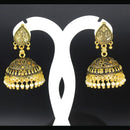 Mahavir Gold Plated White Pearl Jhumki Earrings - AI JUMKHI 1639