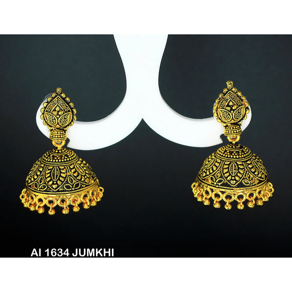 Mahavir Gold Plated Jhumki Earrings -AI Jumkhi 1634