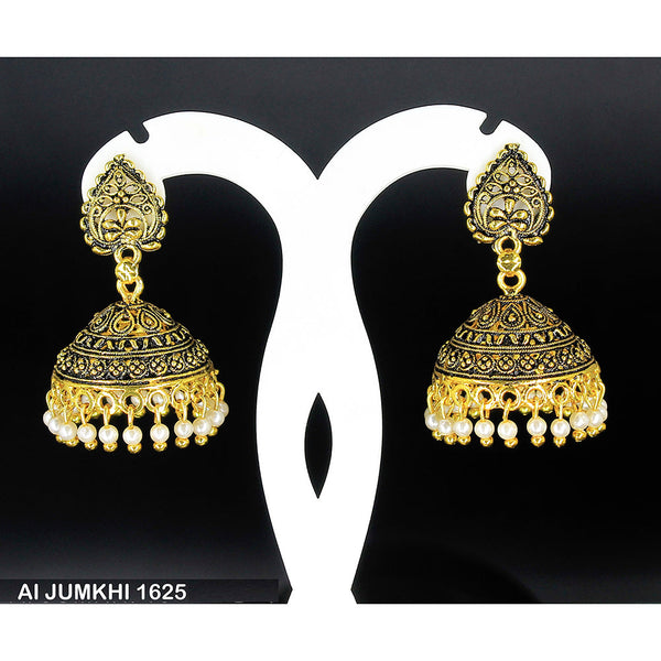Mahavir Gold Plated Pearl Jhumki Earrings -AI Jumkhi 1625