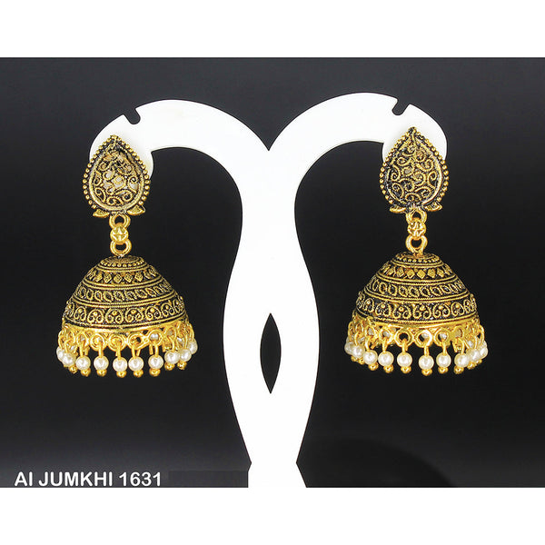 Mahavir Gold Plated Pearl Jhumki Earrings -AI Jumkhi 1631