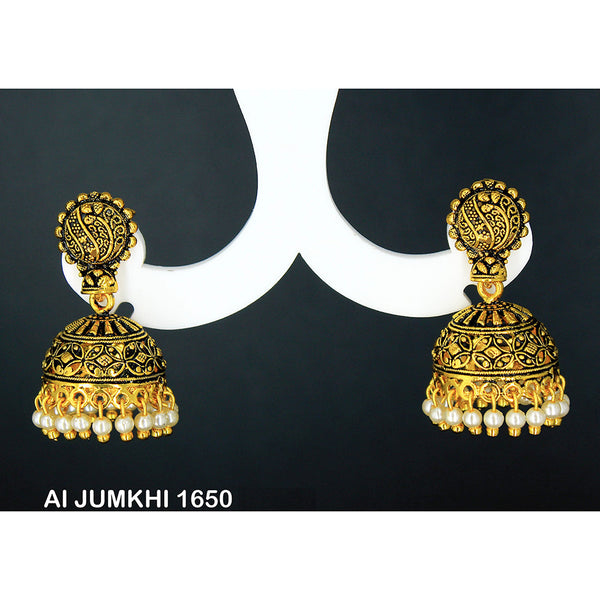 Mahavir Gold Plated Pearl Jhumki Earrings -AI Jumkhi 1650