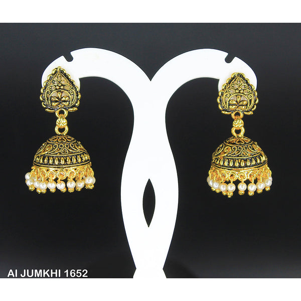 Mahavir Gold Plated Pearl Jhumki Earrings -AI Jumkhi 1652