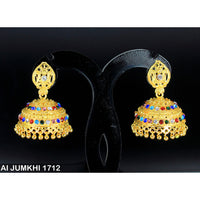 Mahavir Gold Plated Multi Austrian Stone Jhumki Earrings -AI Jumkhi 1712