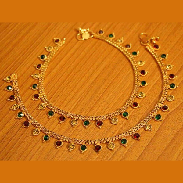 Martina Jewels Austrian Stone Gold Plated Pack Of 6 Payal