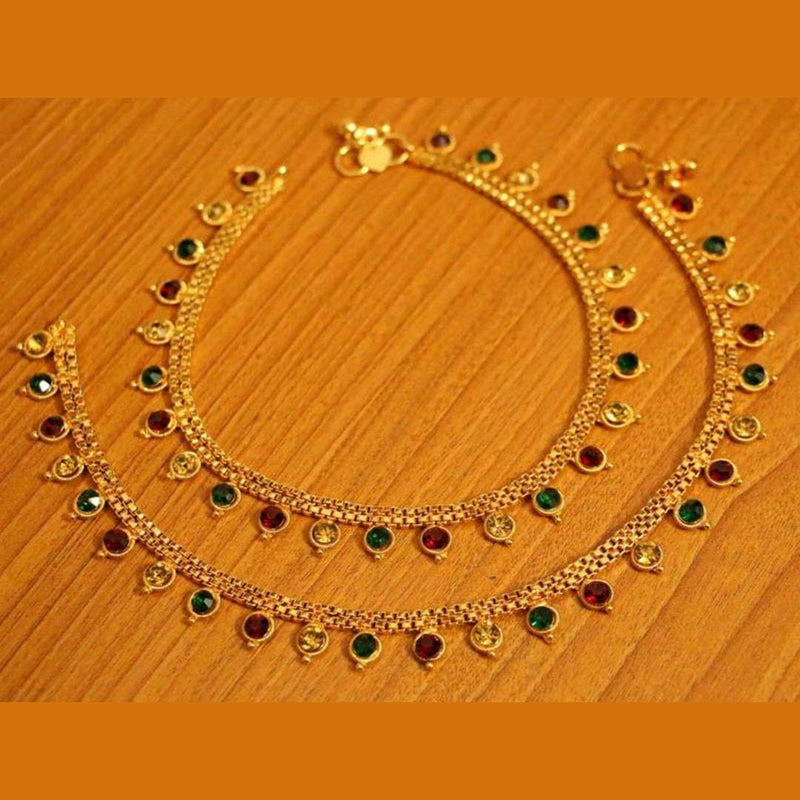 Martina Jewels Austrian Stone Gold Plated Pack Of 6 Payal