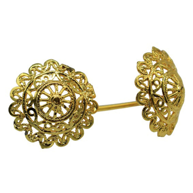 Mahavir Gold Plated Stud Earrings