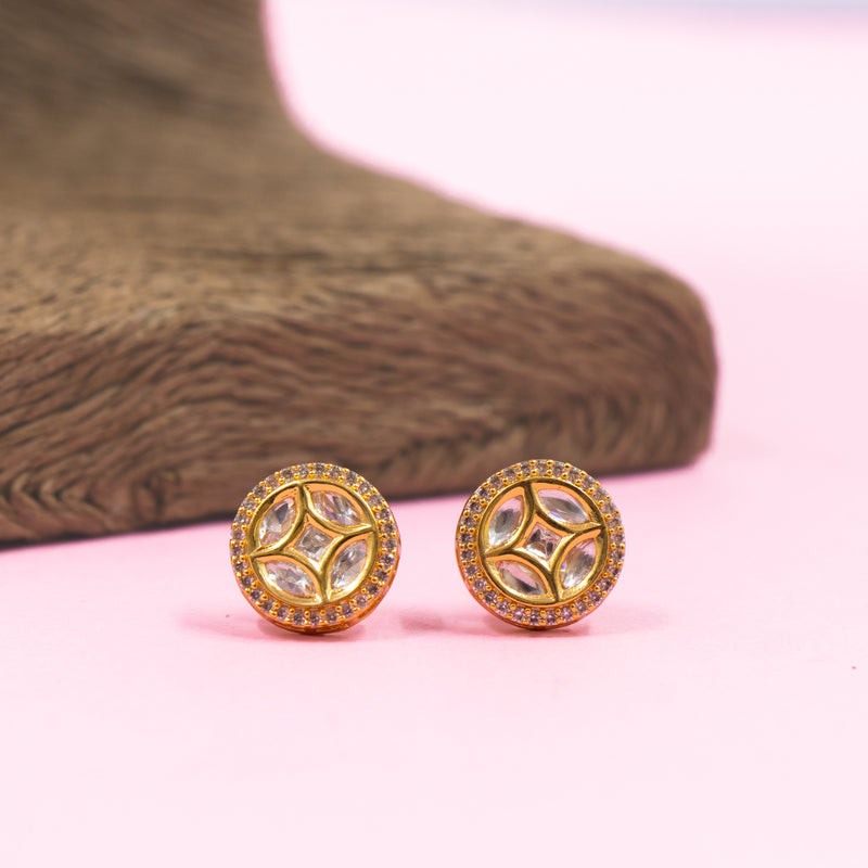 Nipura Auri Zircon Polki Earrings