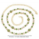 Etnico 18k Gold Plated Kundan & Stone Studded Kamarband/Waist Belly Chain for Women (B003P)