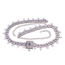 Etnico 18K Gold Plated Traditional Kundan & Pearl Studded Adjustable Kamarband/Belly Chain For Women/Girls (B034G)