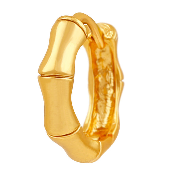 Mahi Gold Plated Exquisite Piercing Hoopp Bali Single Mens Earrings (BB1101015G)