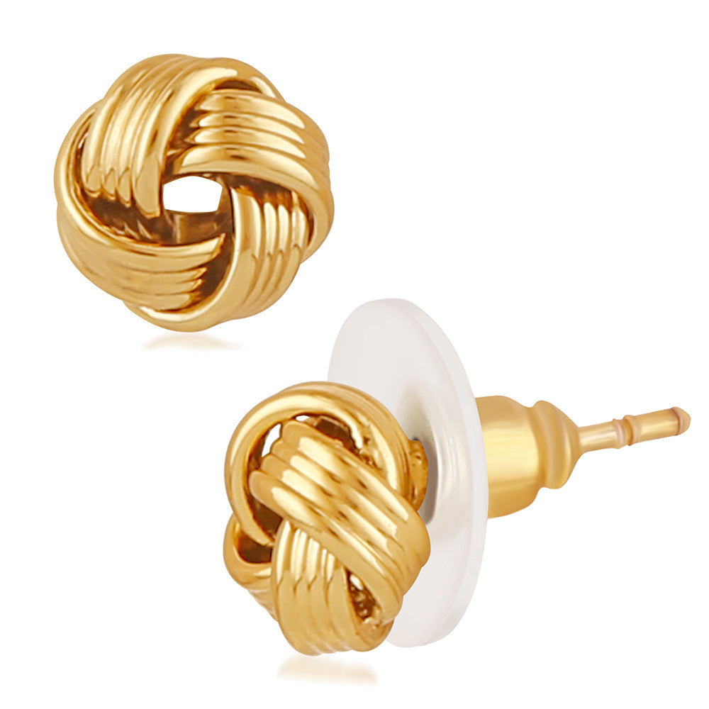 Mahi Gold Plated Push Back Piercing Stud / Tops Single Mens Earrings (BB1101017G)