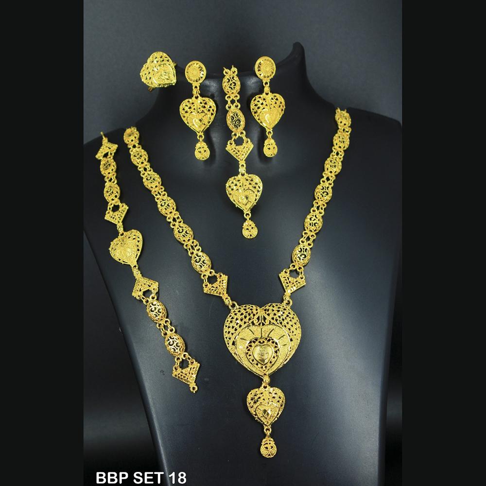 Mahavir Forming Gold Necklace Set  - BBP SET 18