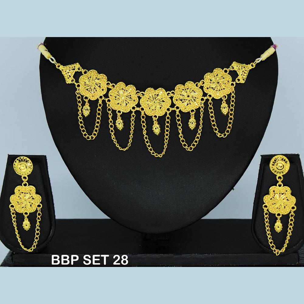 Mahavir Forming Gold Necklace Set  - BBP SET 28