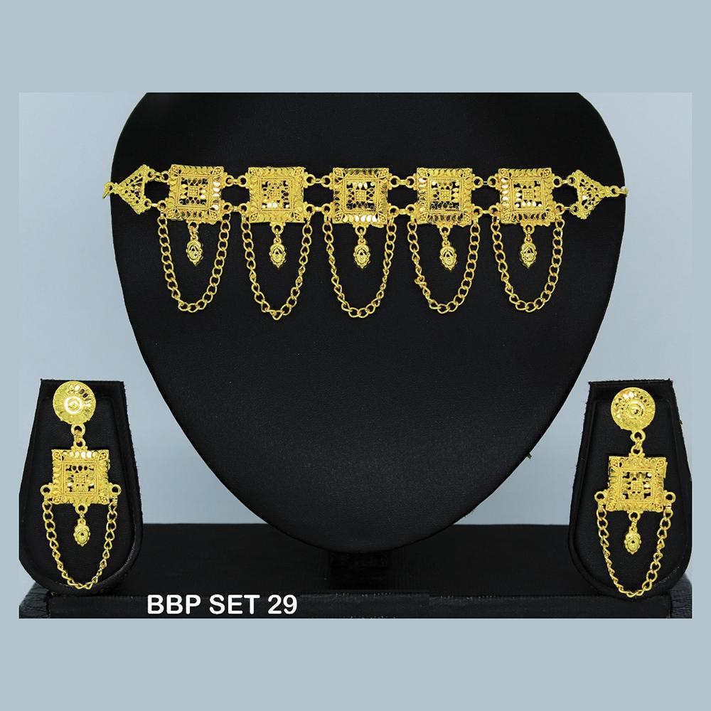 Mahavir Forming Gold Necklace Set  - BBP SET 29