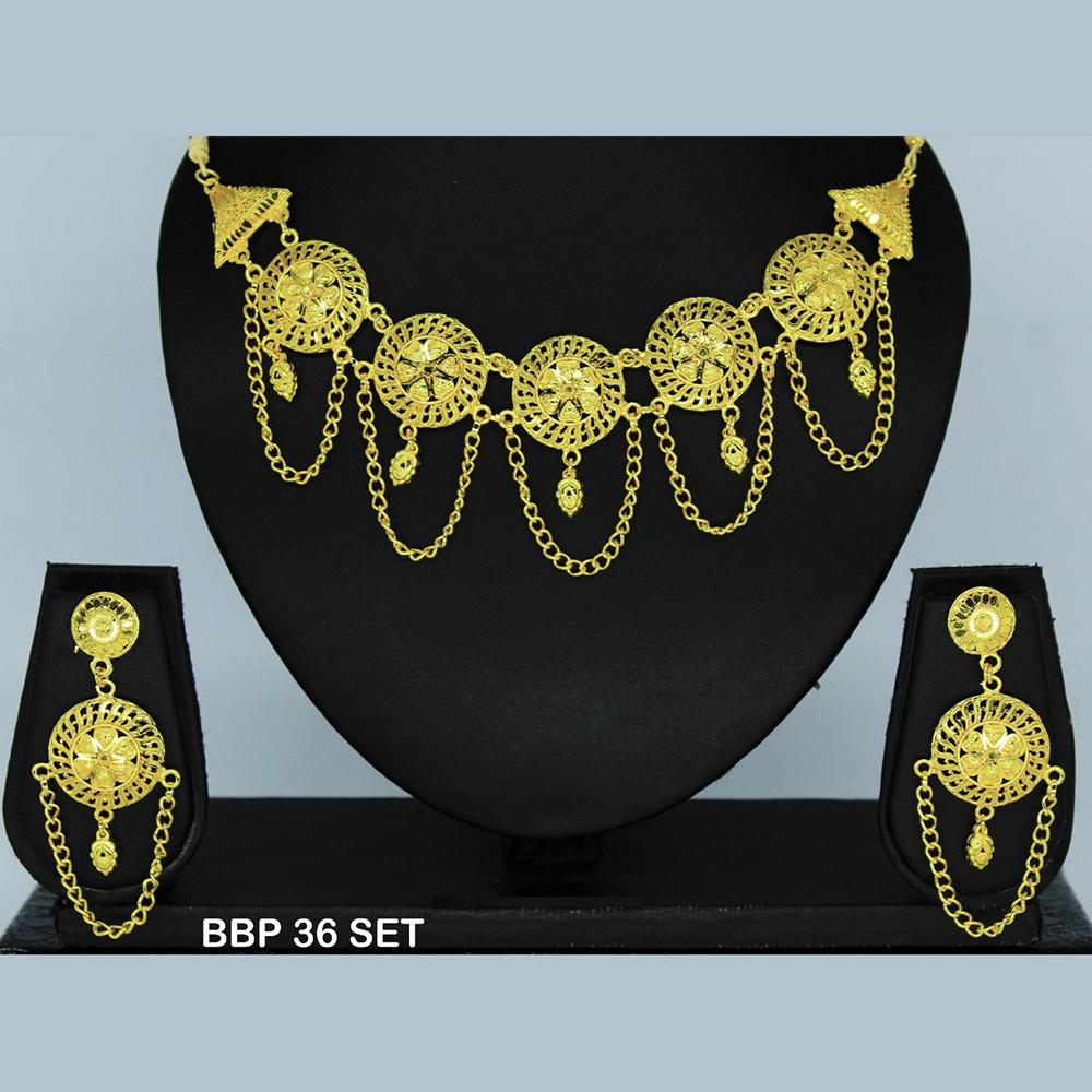 Mahavir Forming Gold Necklace Set  - BBP SET 36