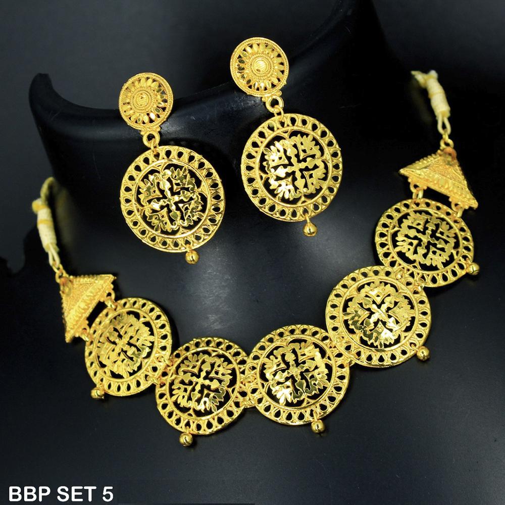 Mahavir Forming Gold Necklace Set  - BBP SET 5