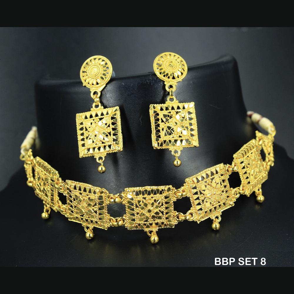 Mahavir Forming Gold Necklace Set  - BBP SET 8