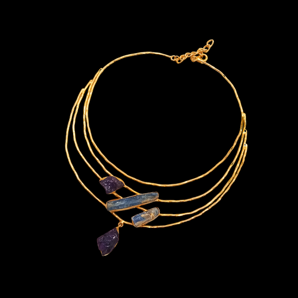 Emryn Gold Plated Semi Precious Stone Necklace