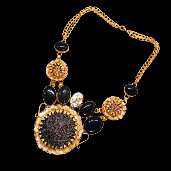 Emryn Gold Plated Semi Precious Stone Necklace