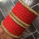 Martina Jewels Pack Of 6 Traditional Gold Plated Thread Bangles Set