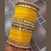 Martina Jewels Pack Of 6 Traditional Gold Plated Thread Bangles Set