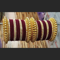 Martina Jewels Pack Of 6 Traditional Gold Plated  Bangles Set