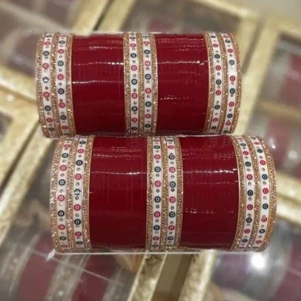 Martina Jewels Pack Of 6 Traditional Gold Plated Bangles Set