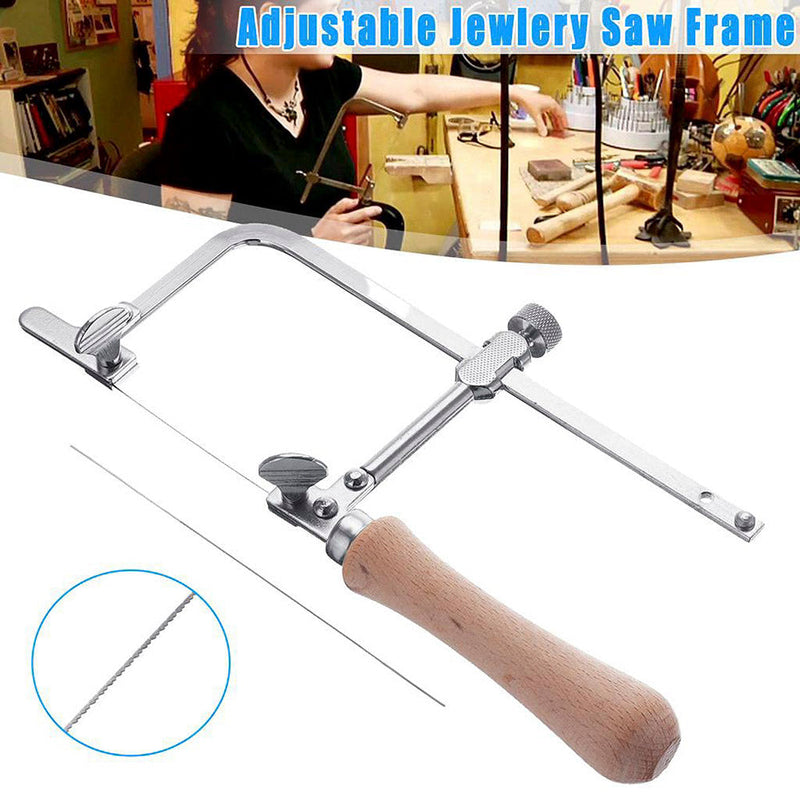 Beadsnfashion Adjustable Coping Hand Saw Frame with 36 Piece Blades
