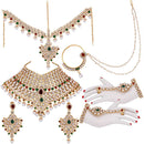 Etnico Traditional Gold Plated Kundan Ethnic Bridal Jewellery Set for Women (BLP021MG)