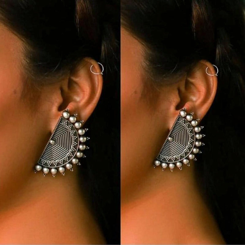 Blythediva Pack Of 3 Oxidised Plated Dangler  Earrings
