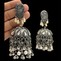 Blythediva Pack Of 3 Oxidised Plated Style Jhumka Earrings