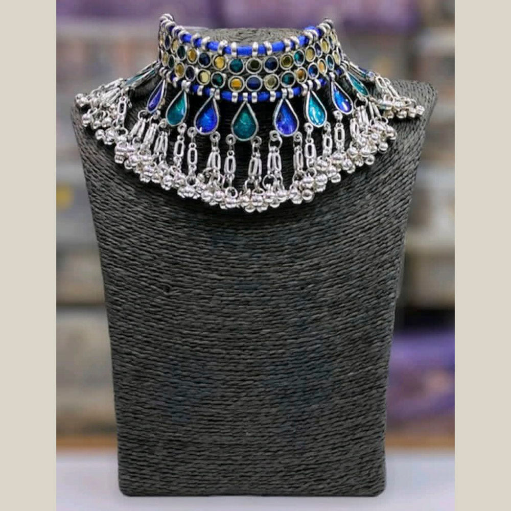 Blythediva Pack Of 3 Multi Color Oxidised Choker Necklace