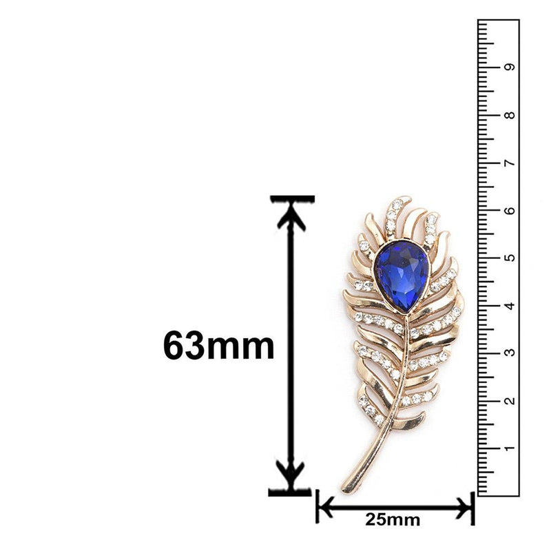 Mahi Feather Shaped Men's Lapel Pin