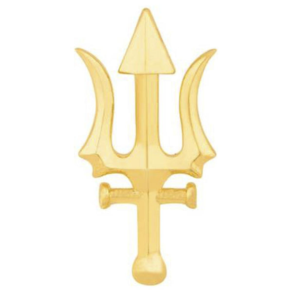 Mahi Gold Plated Mahadev Shiva Trishul Designer Brooch for Men (BP1101050G)