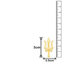 Mahi Gold Plated Mahadev Shiva Trishul Designer Brooch for Men (BP1101050G)