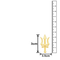 Mahi Gold Plated Mahadev Shiva Trishul Designer Brooch for Men (BP1101050G)