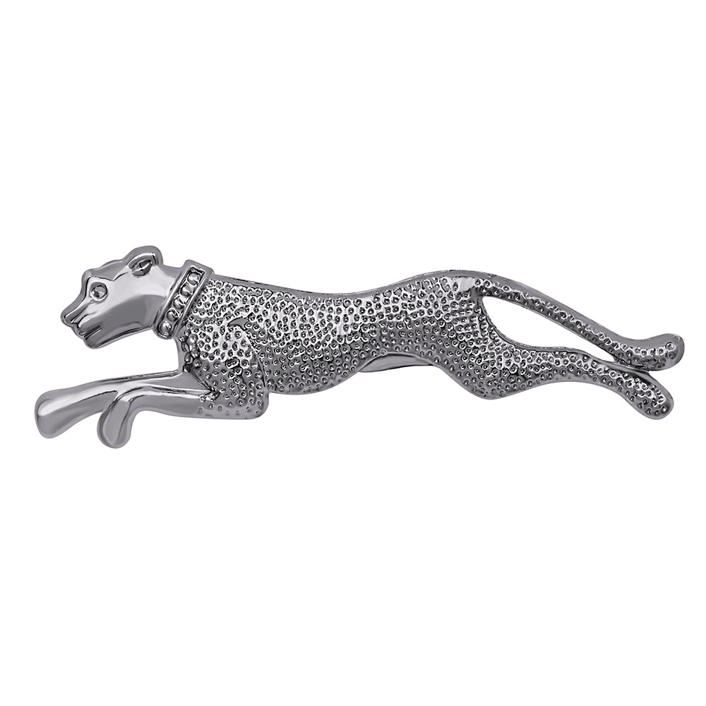 Mahi Rhodium Plated Silver Color Jaguar Brooch Lapel Pin for Men and Boys (BP1101059R)