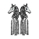 Mahi Antique Rosegold Plated Dual Horse Shaped Tassel Chain Sherwani Brooch for Men (BP1101095R)