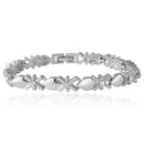 Mahi Rhodium Plated Mesmerizing Bracelet With Crystal For Women