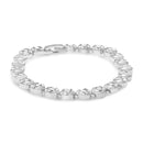 Mahi Rhodium Plated Resplendent Bracelet With Crystals For Women