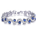 Mahi Rich Royal Blue Crystals Bracelet - BR1100276R