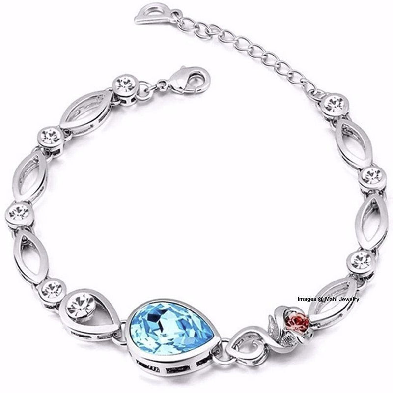 Mahi Exclusive Designer Bracelet with Crystal - BR1100294RBlu