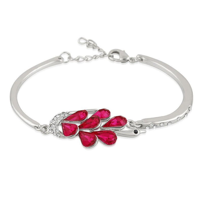 Mahi Dazzling Solitaire Crystals Adjustable Bracelet