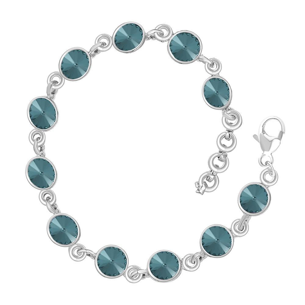 Mahi Blue Eternal Love Bracelet with Crystal