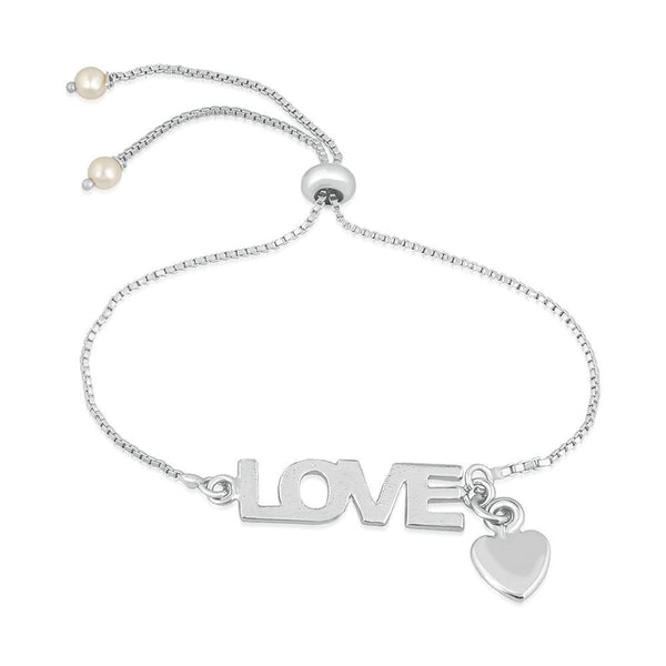 Mahi Eternal Love White Coloured Adjustable Bracelet