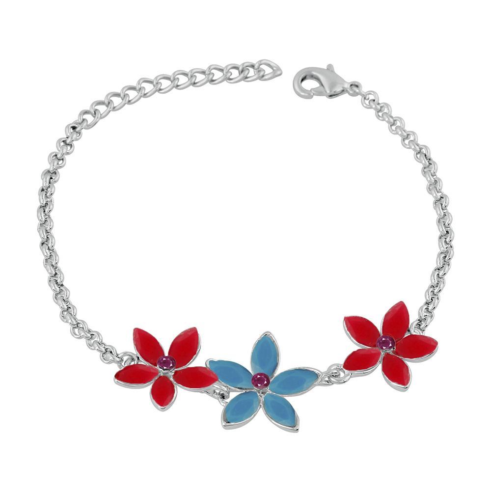 Mahi Floral Love Crystal Bracelet