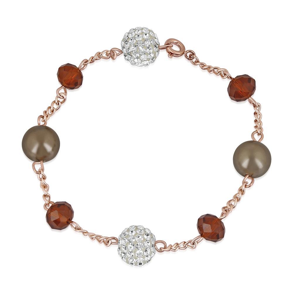 Mahi Rose Gold Plated Exquisite Multicolour Beads Valentine Special