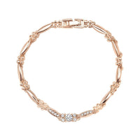 Mahi White Crystal Rose Gold Plated Beautiful Bracelet for Women (BR1100454ZWhi)